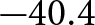 minus 40.4