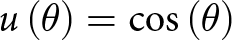u left parenthesis theta right parenthesis equals cosine left parenthesis theta right parenthesis
