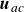 bold italic u Subscript a c