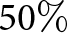 50 percent sign