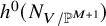 h Superscript 0 Baseline left parenthesis upper N Subscript upper V divided by double struck upper P Sub Superscript upper M plus 1 Subscript Baseline right parenthesis