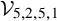 script upper V Subscript 5 comma 2 comma 5 comma 1