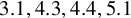 3.1 comma 4.3 comma 4.4 comma 5.1