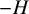 negative upper H