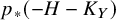 p Subscript asterisk Baseline left parenthesis negative upper H minus upper K Subscript upper Y Baseline right parenthesis