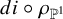 d i ring rho Subscript double struck upper P Sub Superscript 1