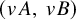 left parenthesis v upper A comma v upper B right parenthesis