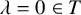 lamda equals 0 element of upper T