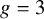 g equals 3