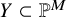 upper Y subset of double struck upper P Superscript upper M