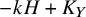 minus k upper H plus upper K Subscript upper Y