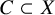upper C subset of upper X