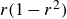 r left parenthesis 1 minus r squared right parenthesis