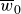 w overbar Subscript 0