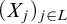 left parenthesis upper X Subscript j Baseline right parenthesis Subscript j element of upper L