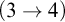 left parenthesis 3 right arrow 4 right parenthesis