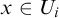 x element of upper U Subscript i