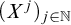left parenthesis upper X Superscript j Baseline right parenthesis Subscript j element of double struck upper N