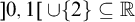 right bracket 0 comma 1 left bracket union StartSet 2 EndSet subset of or equal to double struck upper R