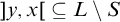 right bracket y comma x left bracket subset of or equal to upper L minus upper S