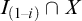 upper I Subscript left parenthesis 1 minus i right parenthesis Baseline intersection upper X