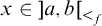 x element of right bracket a comma b left bracket Subscript less than Sub Subscript f Subscript Baseline