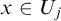 x element of upper U Subscript j