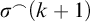 sigma Superscript frown Baseline left parenthesis k plus 1 right parenthesis