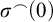 sigma Superscript frown Baseline left parenthesis 0 right parenthesis