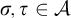 sigma comma tau element of script upper A