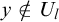 y not an element of upper U Subscript l