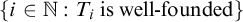 StartSet i element of double struck upper N colon upper T Subscript i Baseline is well minus founded EndSet