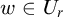 w element of upper U Subscript r