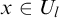x element of upper U Subscript l