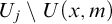 upper U Subscript j Baseline minus upper U left parenthesis x comma m right parenthesis
