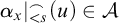 alpha Subscript x Baseline vertical bar Subscript less than s Superscript frown Baseline left parenthesis u right parenthesis element of script upper A