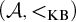 left parenthesis script upper A comma less than Subscript KB Baseline right parenthesis
