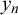 y Subscript n
