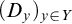 left parenthesis upper D Subscript y Baseline right parenthesis Subscript y element of upper Y