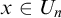 x element of upper U Subscript n