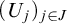 left parenthesis upper U Subscript j Baseline right parenthesis Subscript j element of upper J