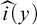 ModifyingAbove i With caret left parenthesis y right parenthesis
