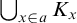 union Underscript x element of a Endscripts upper K Subscript x