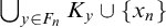 union Underscript y element of upper F Subscript n Endscripts upper K Subscript y union StartSet x Subscript n Baseline EndSet