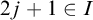 2 j plus 1 element of upper I