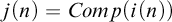 j left parenthesis n right parenthesis equals upper C o m p left parenthesis i left parenthesis n right parenthesis right parenthesis