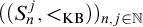 left parenthesis left parenthesis upper S Subscript n Superscript j Baseline comma less than Subscript KB Baseline right parenthesis right parenthesis Subscript n comma j element of double struck upper N