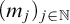 left parenthesis m Subscript j Baseline right parenthesis Subscript j element of double struck upper N