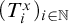 left parenthesis upper T Subscript i Superscript x Baseline right parenthesis Subscript i element of double struck upper N