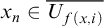 x Subscript n Baseline element of upper U Subscript f left parenthesis x comma i right parenthesis Baseline overbar